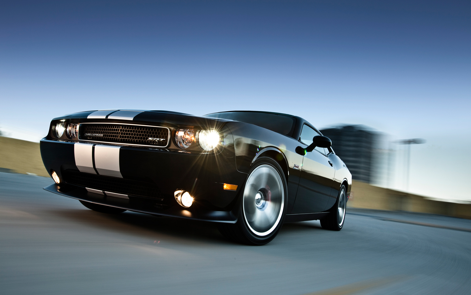 ... 2012 Dodge Challenger SRT8 392 front there quarter headlight feature flick helicopter races dodge challenger srt8
