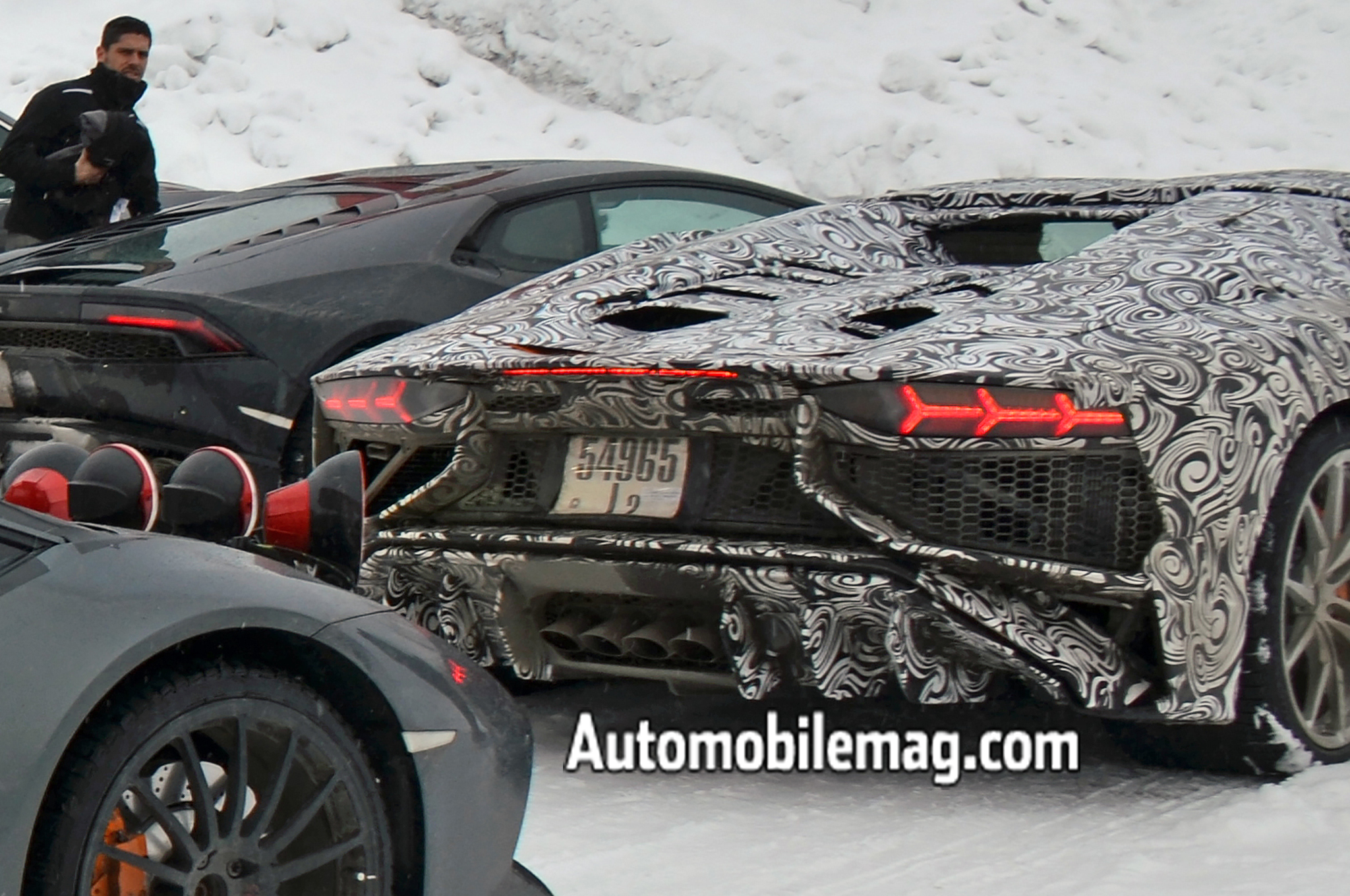 Lamborghini Aventador Sv Roadster Spied Winter Testing