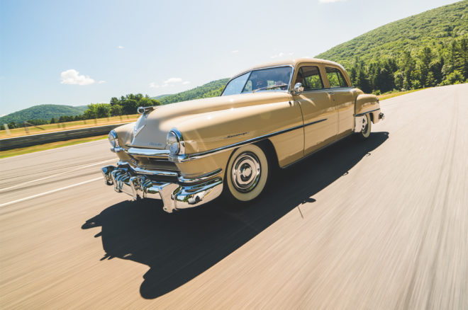 1952 Chrysler Saratoga front three quarter in motion