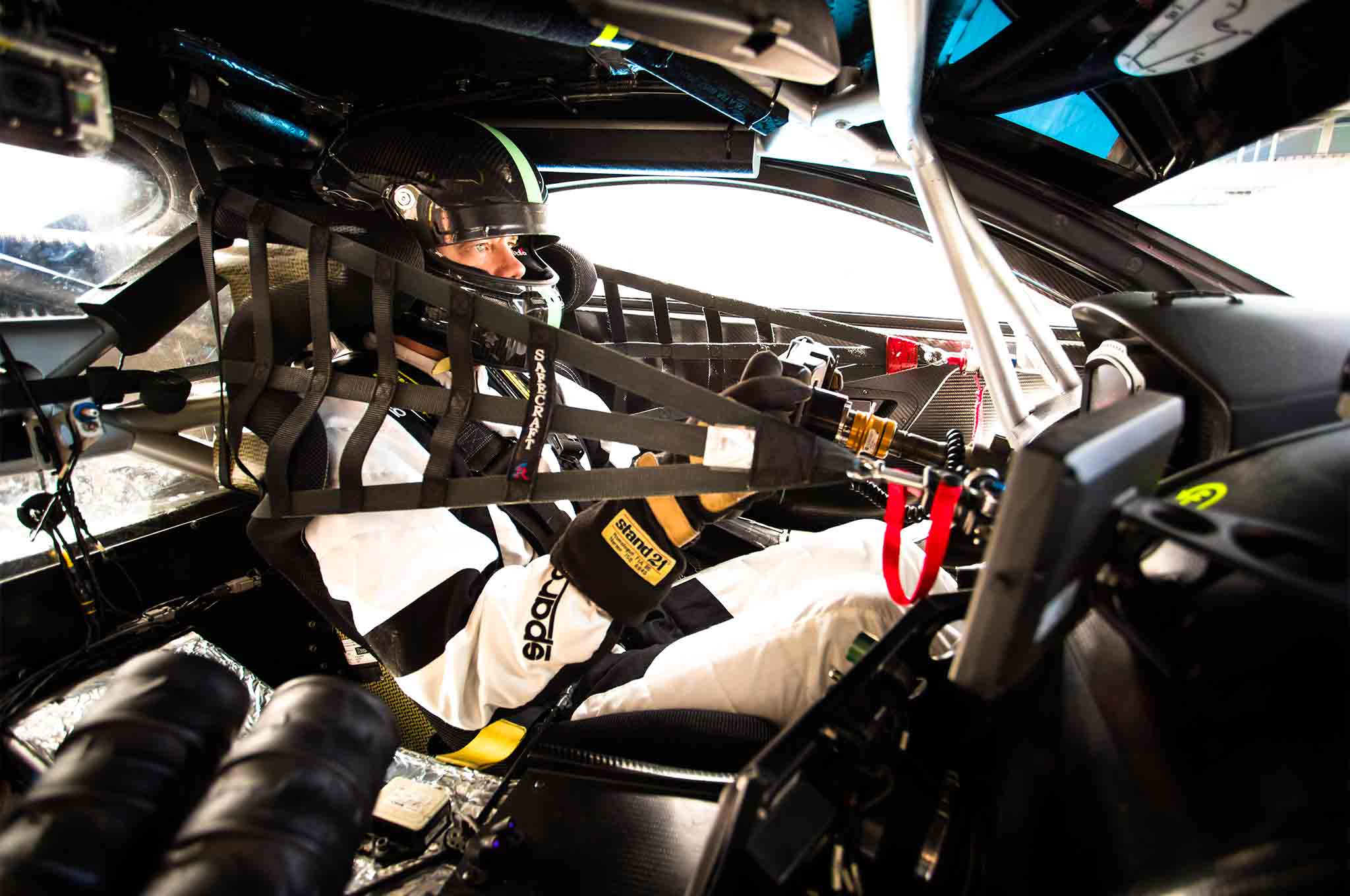 Aston Martin Racing V8 Vantage GTE Race Car cockpit