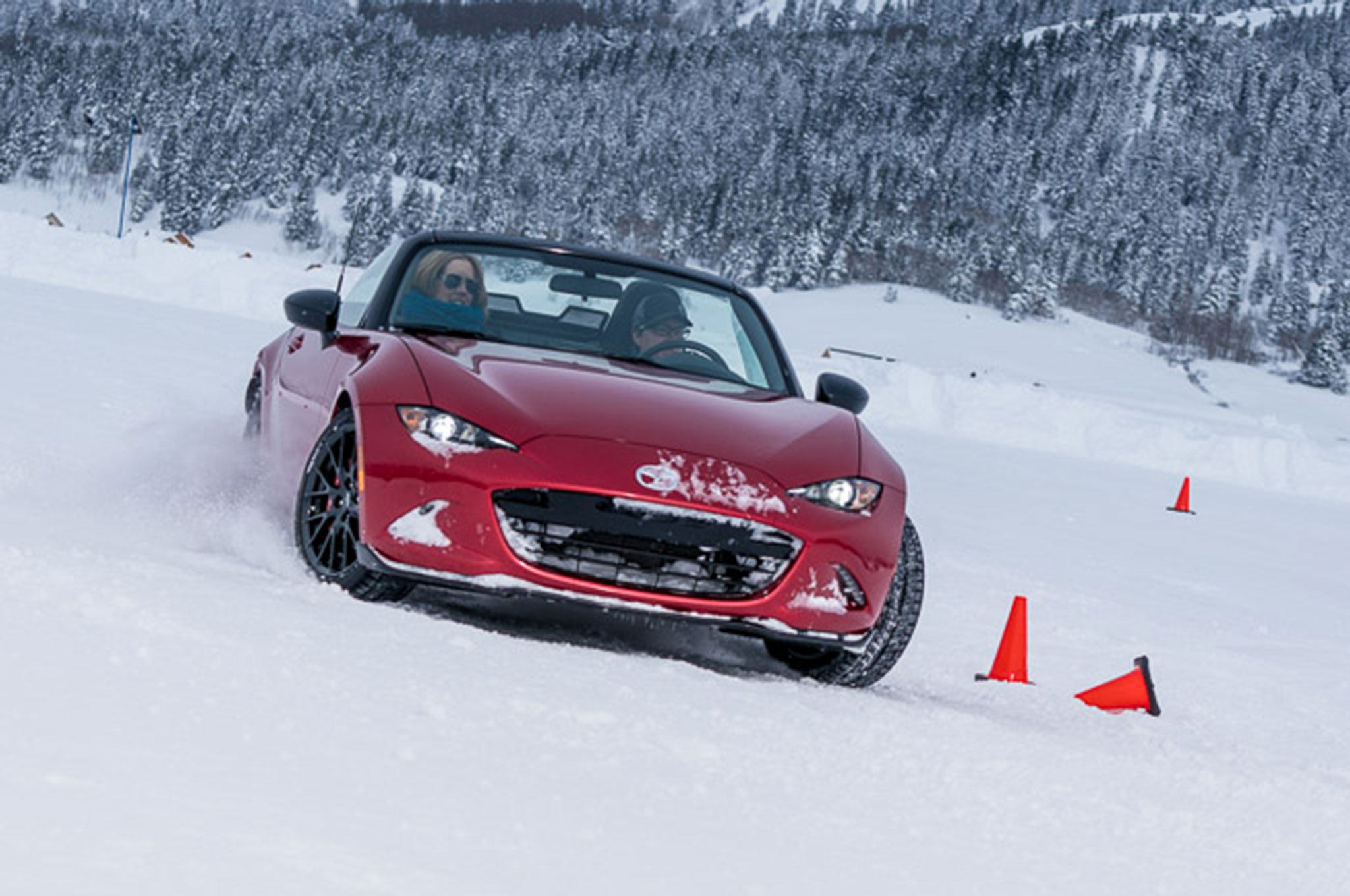 Driving The Mazda Cx 3 5 And Mx Miata On Snow Ice Mazda